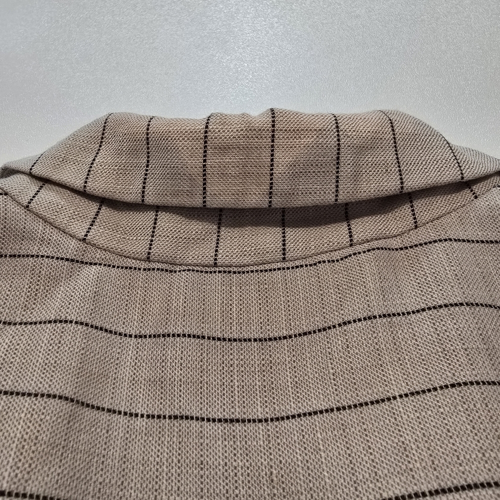 Reiss Andie Neutral Striped Linen Casual Dress Sleeveless V-neck Size 6 - Picture 10 of 14